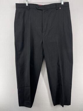 VICTORINOX Pants Mens 40 Swiss Army Travel Trouser Khaki Twill Wool Cotton Gray